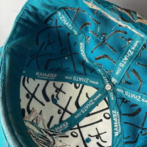 San Jose Sharks NHL Zephyr fitted hat size7 3/4 hockey stick print - Picture 7 of 9